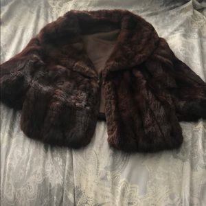 Mink jacket brown